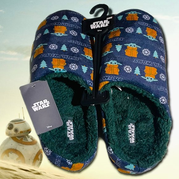 Star Wars Shoes Star Wars Yoda Mens Warm Faux Fur Lined Comfy
